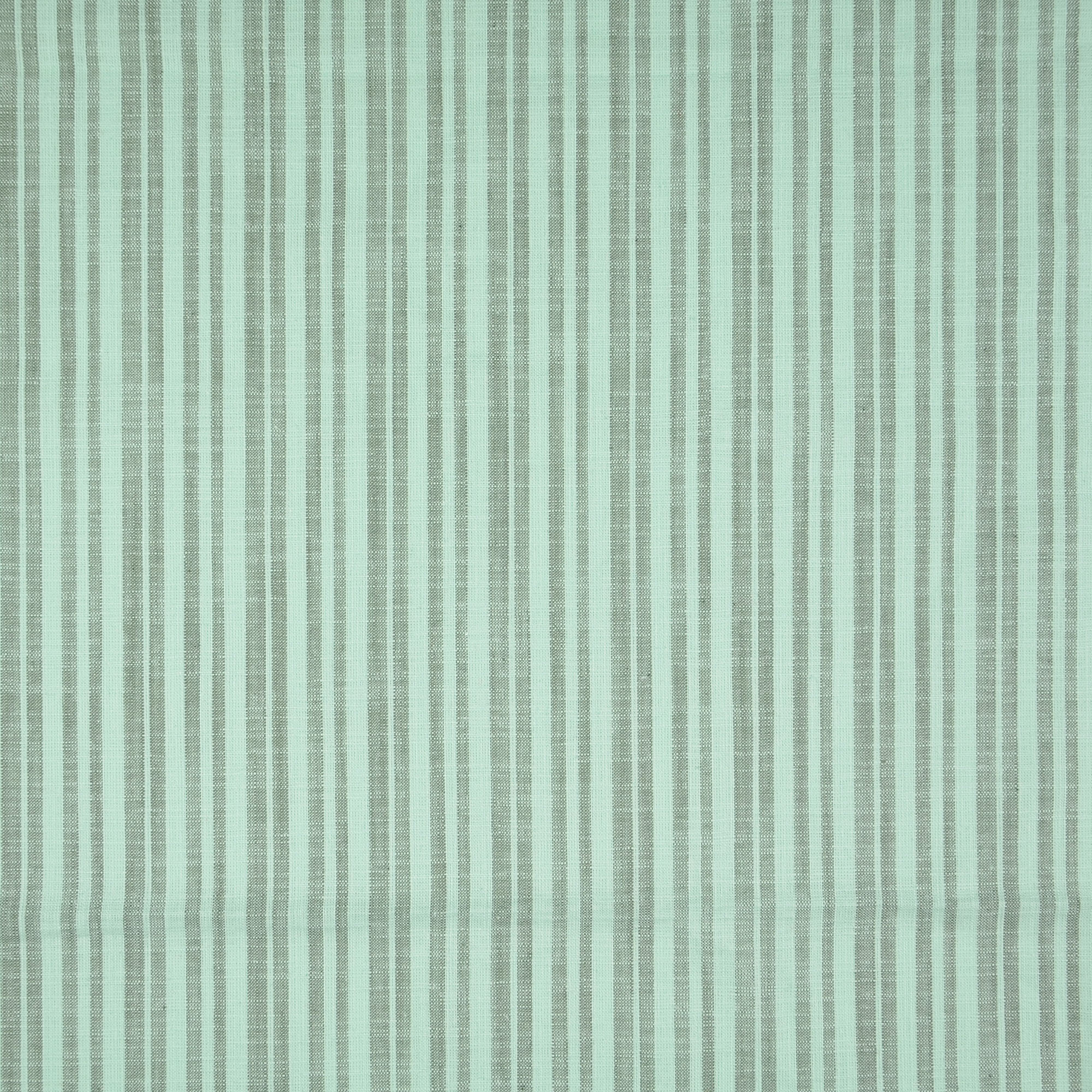 Licht turquoise katoen met grijze strepen van Little Darling